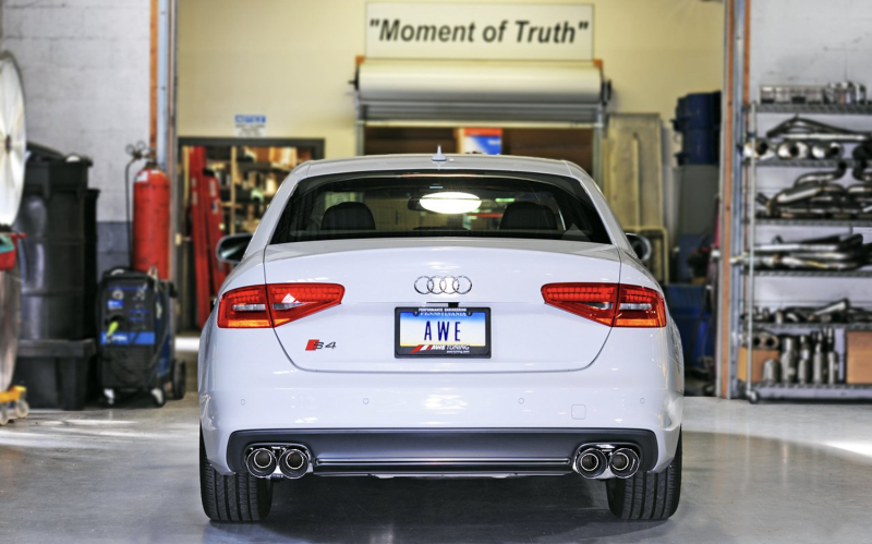 Audi S4 Performance Exhaust - AWE Tuning - Cat-Back Touring with 102mm Tips - Chrome Silver - `13-`27